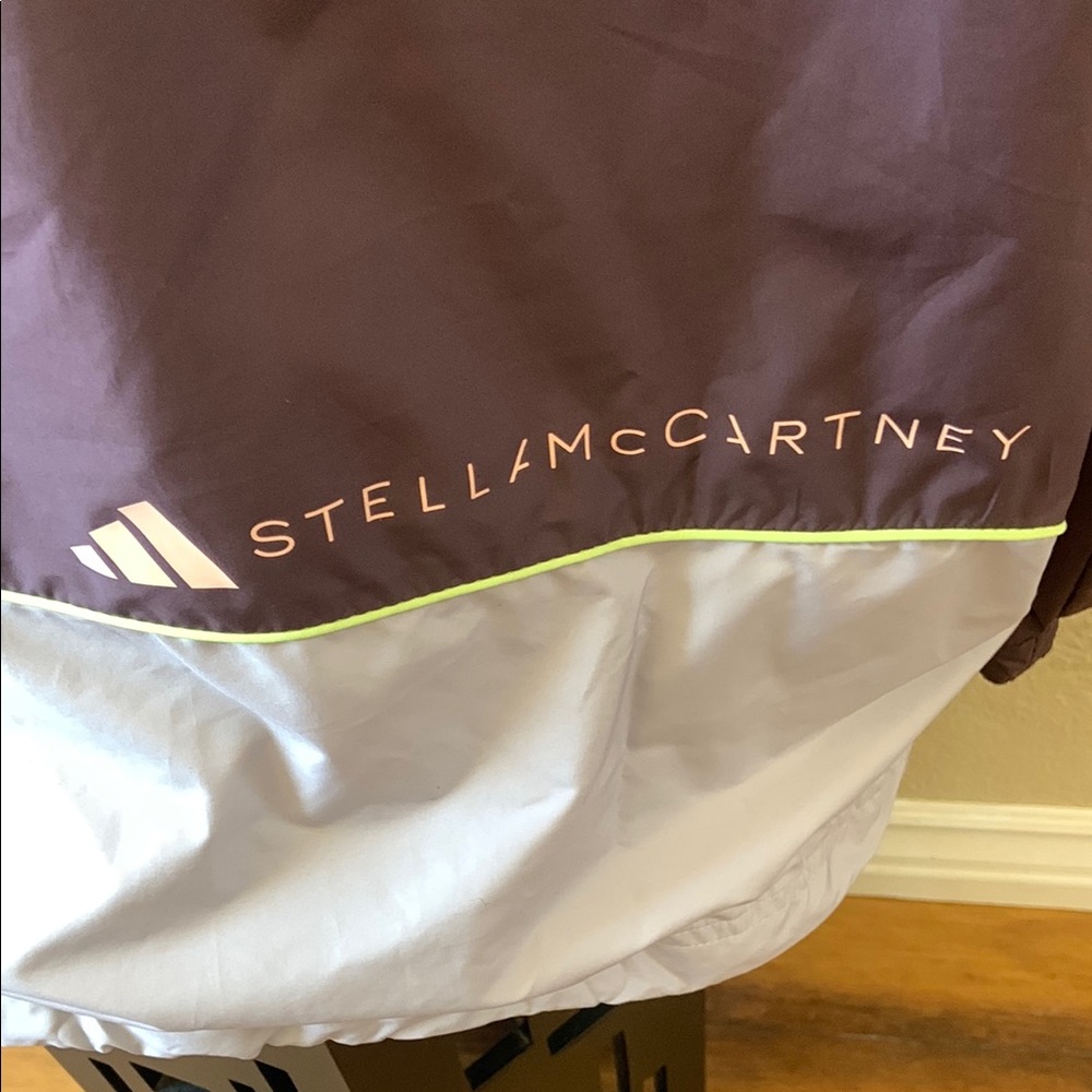 Adidas By Stella Mccartney Colorblock Hooded Windbreaker Jacket Small View 5
